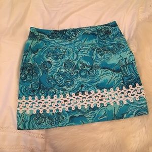 Lilly Pulitzer Dark and Stormy Skirt 8 Holy Grail